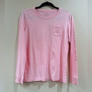 🔥Vineyard Vines Pink Long Sleeve Shirt with Pocket🔥